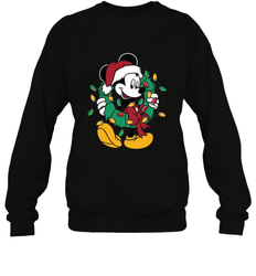 Disney Mickey Mouse Christmas Lights Crewneck Sweatshirt