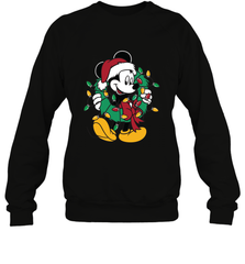 Disney Mickey Mouse Christmas Lights Crewneck Sweatshirt Crewneck Sweatshirt - HorseTee