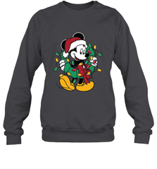 Disney Mickey Mouse Christmas Lights Crewneck Sweatshirt Crewneck Sweatshirt - HorseTee