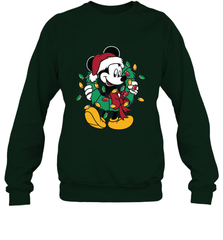 Disney Mickey Mouse Christmas Lights Crewneck Sweatshirt Crewneck Sweatshirt - HorseTee