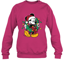 Disney Mickey Mouse Christmas Lights Crewneck Sweatshirt Crewneck Sweatshirt - HorseTee