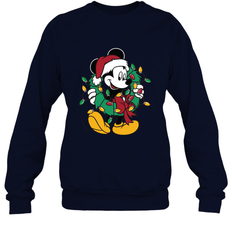 Disney Mickey Mouse Christmas Lights Crewneck Sweatshirt