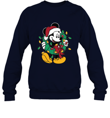 Disney Mickey Mouse Christmas Lights Crewneck Sweatshirt Crewneck Sweatshirt - HorseTee