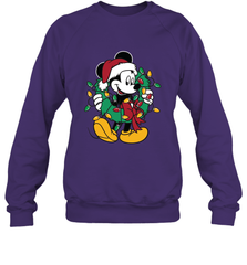Disney Mickey Mouse Christmas Lights Crewneck Sweatshirt Crewneck Sweatshirt - HorseTee
