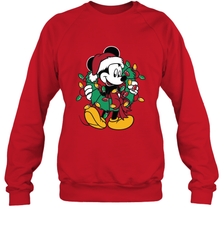 Disney Mickey Mouse Christmas Lights Crewneck Sweatshirt Crewneck Sweatshirt - HorseTee
