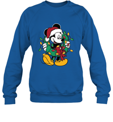 Disney Mickey Mouse Christmas Lights Crewneck Sweatshirt Crewneck Sweatshirt - HorseTee