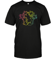 Disney Mickey Mouse Silhouette Palm Trees Men's T-Shirt Men's T-Shirt - HorseTee