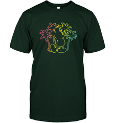 Disney Mickey Mouse Silhouette Palm Trees Men's T-Shirt Men's T-Shirt - HorseTee