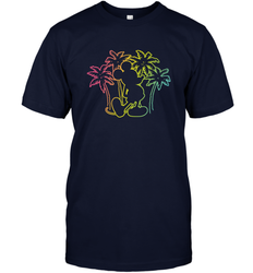 Disney Mickey Mouse Silhouette Palm Trees Men's T-Shirt