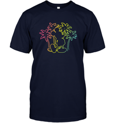 Disney Mickey Mouse Silhouette Palm Trees Men's T-Shirt Men's T-Shirt - HorseTee