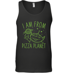 Disney Pixar Toy Story Neon Green Alien Pizza Planet I Am From Pizza Planet Men's Tank Top