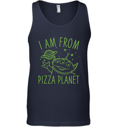 Disney Pixar Toy Story Neon Green Alien Pizza Planet I Am From Pizza Planet Men's Tank Top