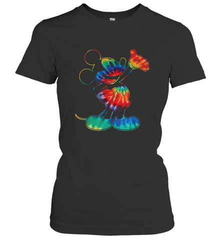 Disney Tie Dye Mickey Mouse Women's T-Shirt Women's T-Shirt / Black / S Women's T-Shirt - HorseTee