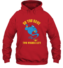 Disney Aladdin Genie So You Have Two Wishes Left Portrait Hooded Sweatshirt Hooded Sweatshirt - HorseTee