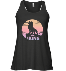 Disney Lion King Simba Crown Logo Gradient Sunset Silhouette Women's Tank Top