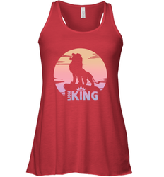 Disney Lion King Simba Crown Logo Gradient Sunset Silhouette Women's Tank Top