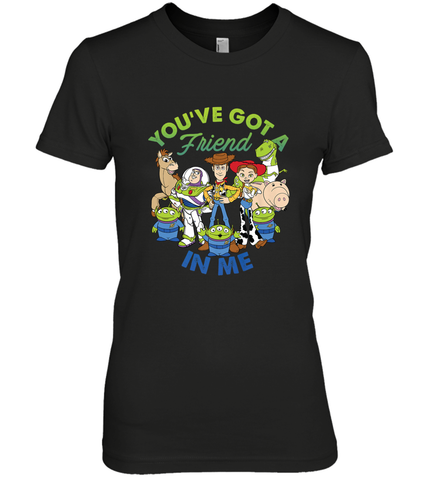 Disney Pixar Toy Story Cartoon You Have Got A Friend In Me Women's Premium T-Shirt Women's Premium T-Shirt / Black / XS Women's Premium T-Shirt - HorseTee