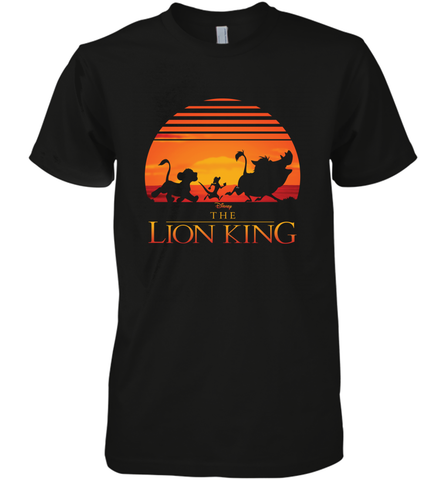 Disney Lion King Classic Sunset Squad Men's Premium T-Shirt Men's Premium T-Shirt / Black / XS Men's Premium T-Shirt - HorseTee