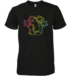 Disney Mickey Mouse Silhouette Palm Trees Men's Premium T-Shirt