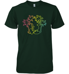 Disney Mickey Mouse Silhouette Palm Trees Men's Premium T-Shirt Men's Premium T-Shirt - HorseTee
