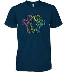 Disney Mickey Mouse Silhouette Palm Trees Men's Premium T-Shirt Men's Premium T-Shirt - HorseTee
