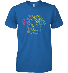 Disney Mickey Mouse Silhouette Palm Trees Men's Premium T-Shirt Men's Premium T-Shirt - HorseTee