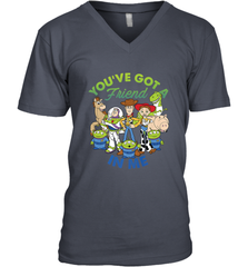 Disney Pixar Toy Story Cartoon You Have Got A Friend In Me Men's V-Neck T-Shirt Men's V-Neck T-Shirt - HorseTee