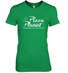 Disney Pixar Toy Story Pizza Planet Distressed Logo Women's Premium T-Shirt Women's Premium T-Shirt - HorseTee