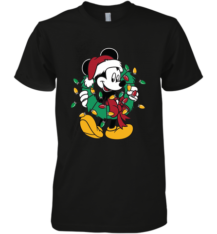 Disney Mickey Mouse Christmas Lights Men's Premium T-Shirt Men's Premium T-Shirt / Black / XS Men's Premium T-Shirt - HorseTee