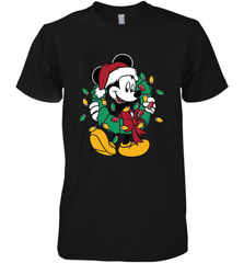 Disney Mickey Mouse Christmas Lights Men's Premium T-Shirt Men's Premium T-Shirt - HorseTee