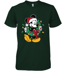 Disney Mickey Mouse Christmas Lights Men's Premium T-Shirt Men's Premium T-Shirt - HorseTee