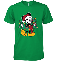 Disney Mickey Mouse Christmas Lights Men's Premium T-Shirt Men's Premium T-Shirt - HorseTee