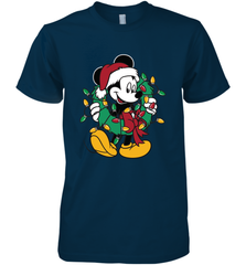 Disney Mickey Mouse Christmas Lights Men's Premium T-Shirt Men's Premium T-Shirt - HorseTee