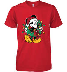 Disney Mickey Mouse Christmas Lights Men's Premium T-Shirt Men's Premium T-Shirt - HorseTee