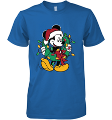 Disney Mickey Mouse Christmas Lights Men's Premium T-Shirt Men's Premium T-Shirt - HorseTee