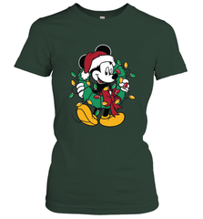 Disney Mickey Mouse Christmas Lights Women's T-Shirt Women's T-Shirt - HorseTee