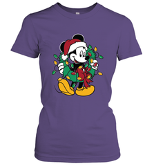 Disney Mickey Mouse Christmas Lights Women's T-Shirt Women's T-Shirt - HorseTee