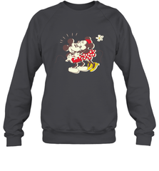 Disney Vintage Mickey Minnie Mouse Kiss  Funny Mickey Mouse Crewneck Sweatshirt Crewneck Sweatshirt - HorseTee