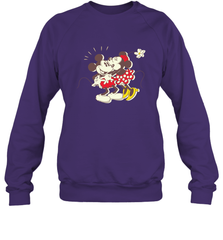 Disney Vintage Mickey Minnie Mouse Kiss  Funny Mickey Mouse Crewneck Sweatshirt Crewneck Sweatshirt - HorseTee