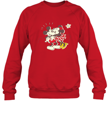 Disney Vintage Mickey Minnie Mouse Kiss  Funny Mickey Mouse Crewneck Sweatshirt Crewneck Sweatshirt - HorseTee