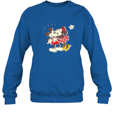 Disney Vintage Mickey Minnie Mouse Kiss  Funny Mickey Mouse Crewneck Sweatshirt Crewneck Sweatshirt - HorseTee