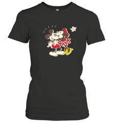 Disney Vintage Mickey Minnie Mouse Kiss  Funny Mickey Mouse Women's T-Shirt Women's T-Shirt - HorseTee