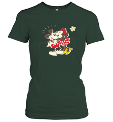 Disney Vintage Mickey Minnie Mouse Kiss  Funny Mickey Mouse Women's T-Shirt Women's T-Shirt - HorseTee