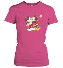 Disney Vintage Mickey Minnie Mouse Kiss  Funny Mickey Mouse Women's T-Shirt Women's T-Shirt - HorseTee