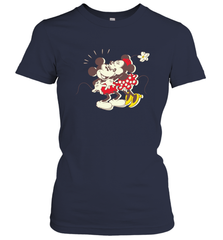 Disney Vintage Mickey Minnie Mouse Kiss  Funny Mickey Mouse Women's T-Shirt Women's T-Shirt - HorseTee