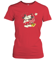 Disney Vintage Mickey Minnie Mouse Kiss  Funny Mickey Mouse Women's T-Shirt Women's T-Shirt - HorseTee