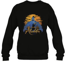 Disney Aladdin Live Action Genie Aladdin Sunset Silhouette Crewneck Sweatshirt