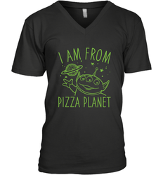 Disney Pixar Toy Story Neon Green Alien Pizza Planet I Am From Pizza Planet Men's V-Neck T-Shirt