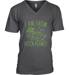 Disney Pixar Toy Story Neon Green Alien Pizza Planet I Am From Pizza Planet Men's V-Neck T-Shirt Men's V-Neck T-Shirt - HorseTee