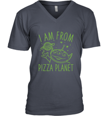 Disney Pixar Toy Story Neon Green Alien Pizza Planet I Am From Pizza Planet Men's V-Neck T-Shirt Men's V-Neck T-Shirt - HorseTee